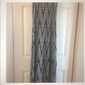 Grey, black and white maxi dress